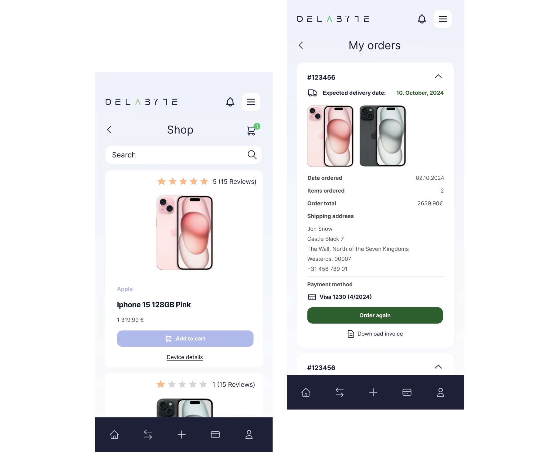 Selfcare Application Ecommerce